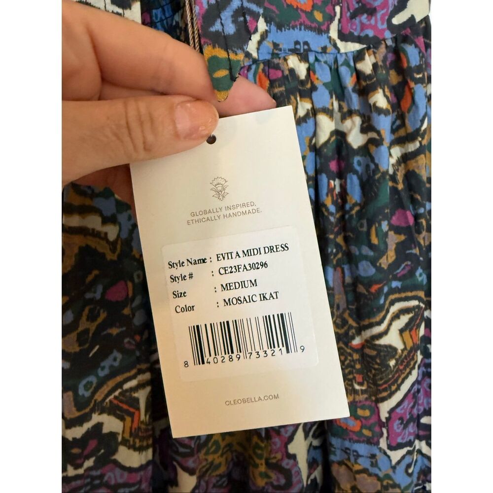 Cleobella NWT evita mosaic ikat maxi dress medium - Picture 6 of 13